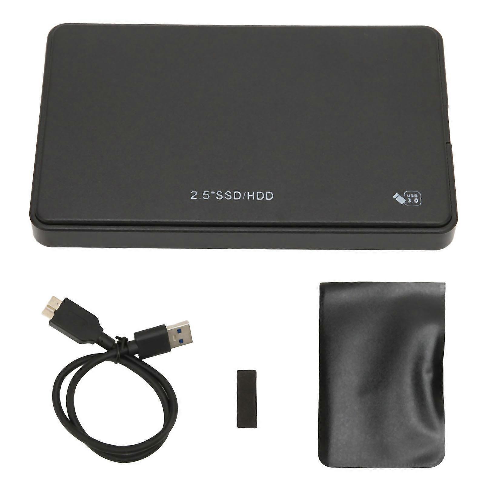 2.5in HDD SSD Enclosure Black USB3.0 2.5in Mechanical SATA Serial Port SSD HHD External Mobile Hard Drive Case U25Q7M3.0