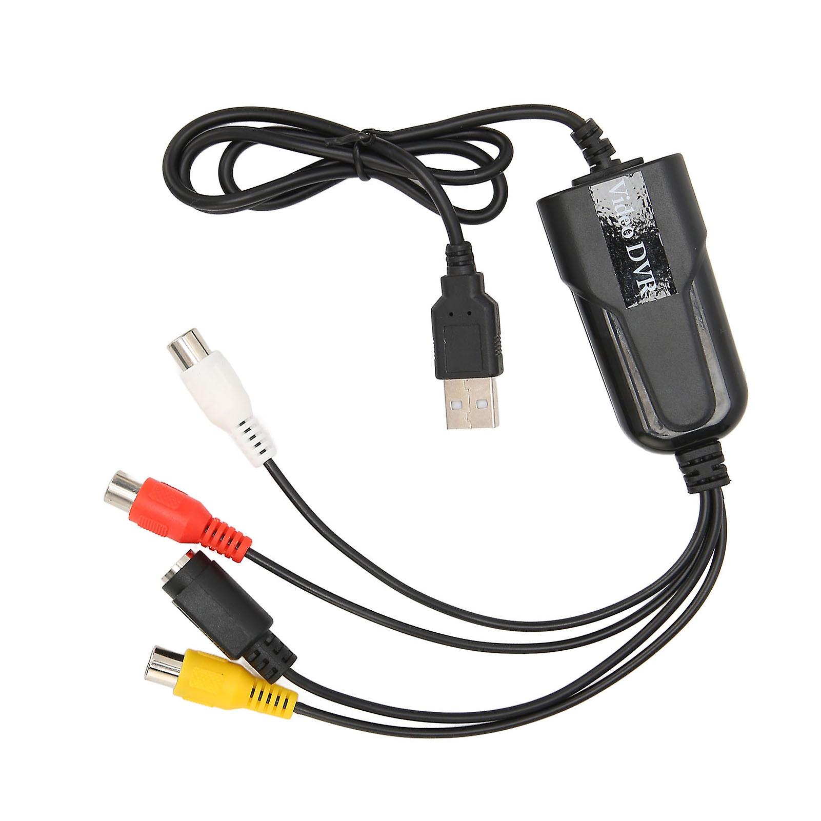 Video Capture Card Device RCA to USB Sound Video Converter VHS DV VCR Hi8 DVD to Digital Converter for Windows for OS X