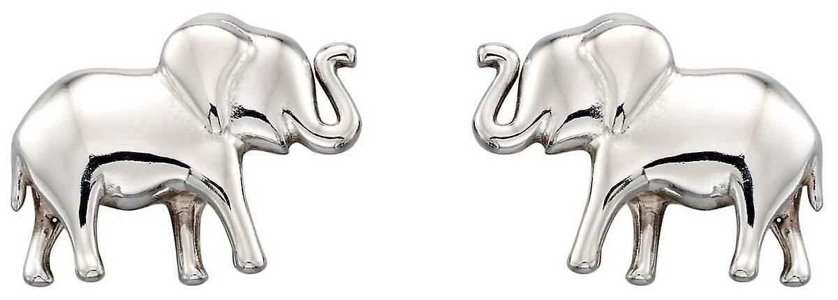 Elements Silver Baby Elephant Stud Earrings - Silver