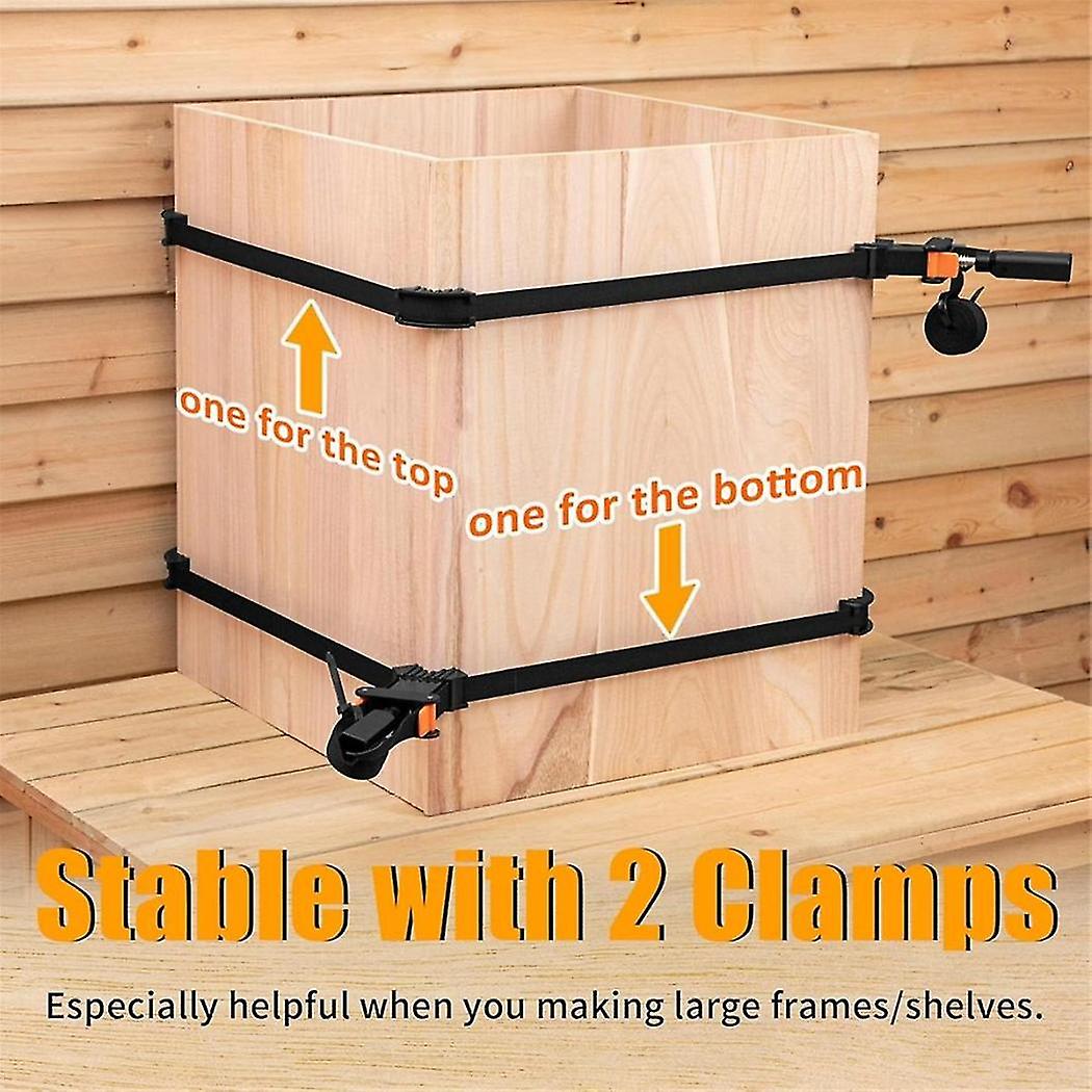 Strap Clamps For Woodworking, Adjustable Picture Frame Clamp Tool Corner Clamp Band Strap 4 Jaws Picture Frame Holder Woodworking Tool