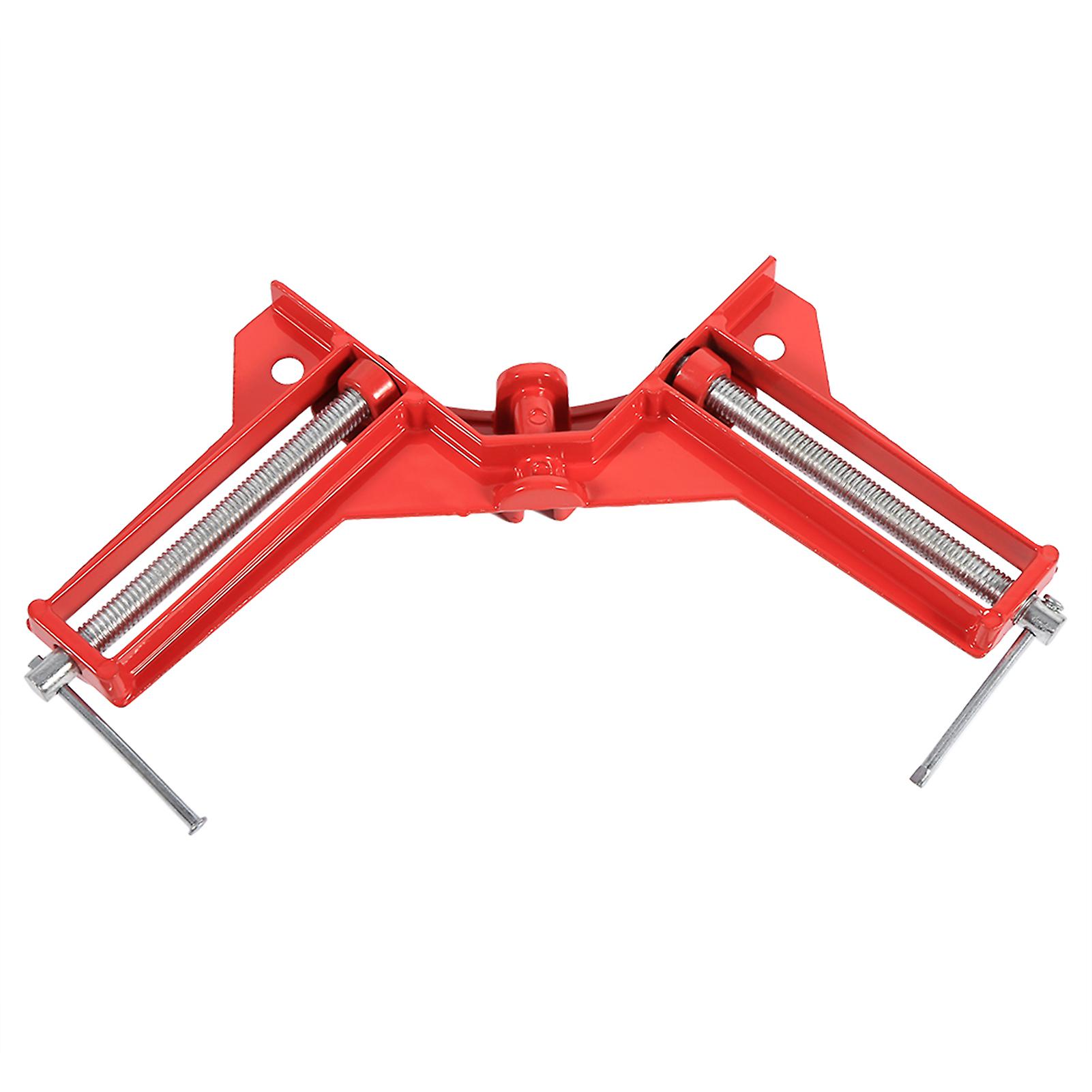 Red 90 Degree Right Angle Corner Clamp Fixture for Picture Frames, Woodworking Tool, Adjustable Size, Durable Design