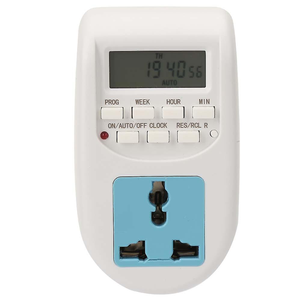 Digital Display Programmable Precise Energy Saving Electric Socket Timer with Switch