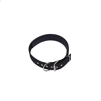 Veeki Alloy Buckle Dog Collar,Soft and Comfortable Leather Padded,Breathable Nylon Pet Collar Adjustable for Small Medium and Large Dogs.S