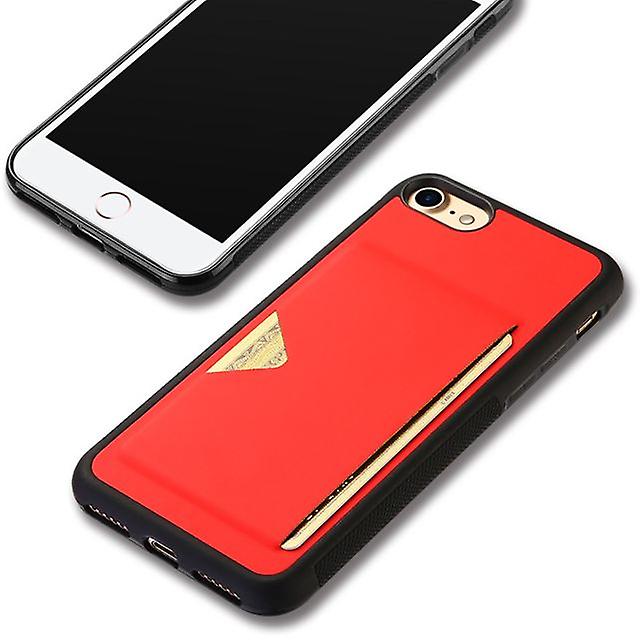 Apple iPhone X Wallet Case with Card Pocket - Red