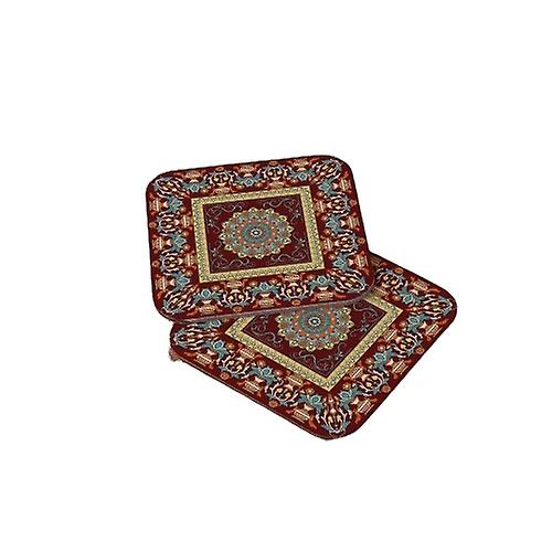 Ethnic Rug Design Wood Coasters Set