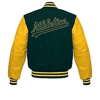 Letterman Oakland Athletics Varsity Jacket Green And...