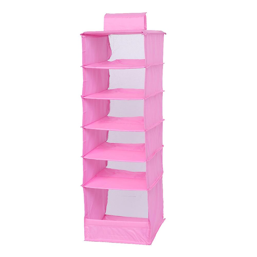 Foldable Closet Organizer, Oxford Cloth Space-Saving Closet Storage with Easy-Hang Mechanism for Optimal Closet Utilization (6 Compartments)