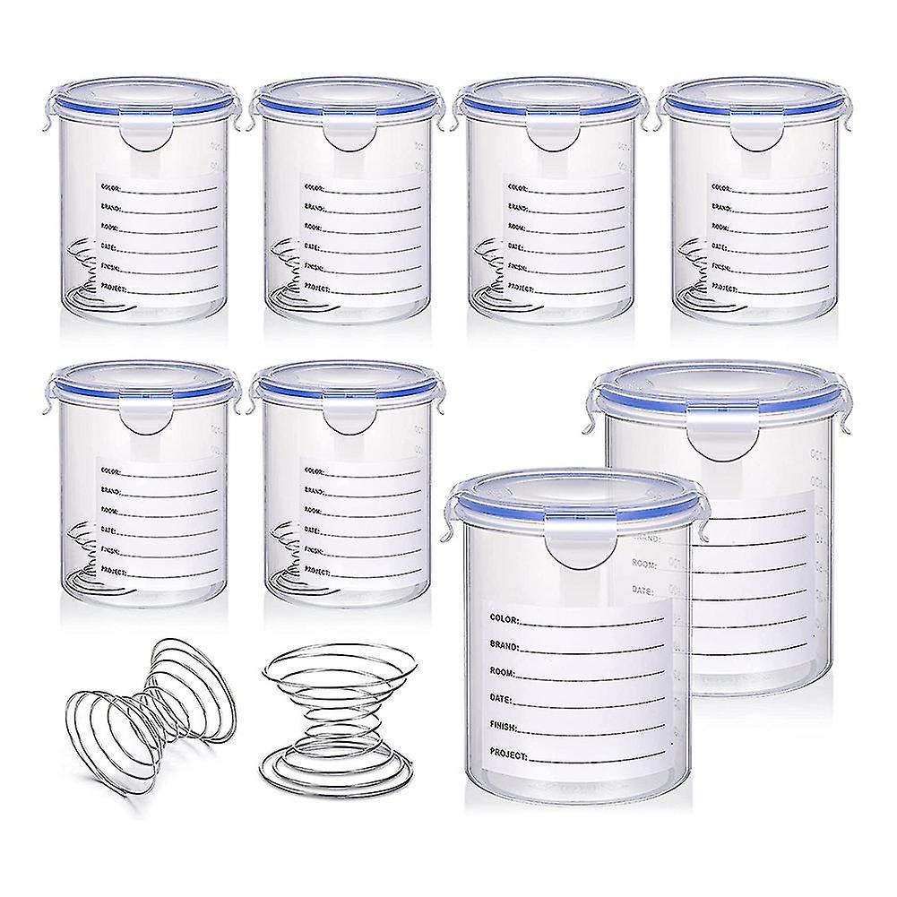 Set of 8 Paint Containers Touch Up Cups, Tool Cups with Lid Storage Containers Sealed Paint Containe