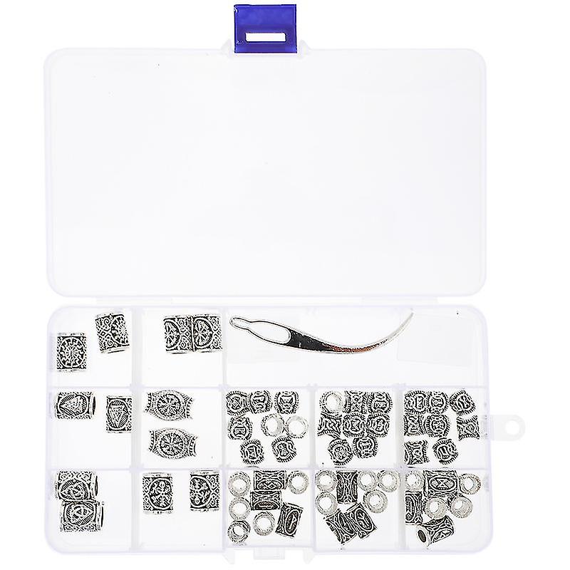 61pcs Dreadlocks Hair Cuffs