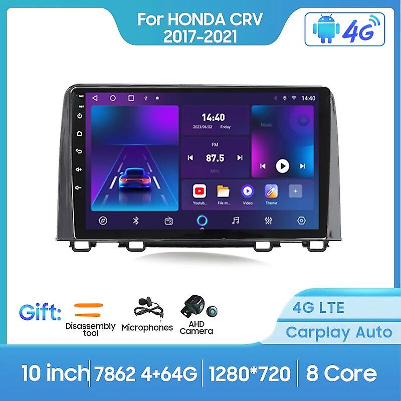 ホンダCRV 2017-2021 Lhd 2 Din Android 12.0カーラジオマルチメディアビデオプレーヤーGPSナビゲーション4gCarplayヘッドユニット用