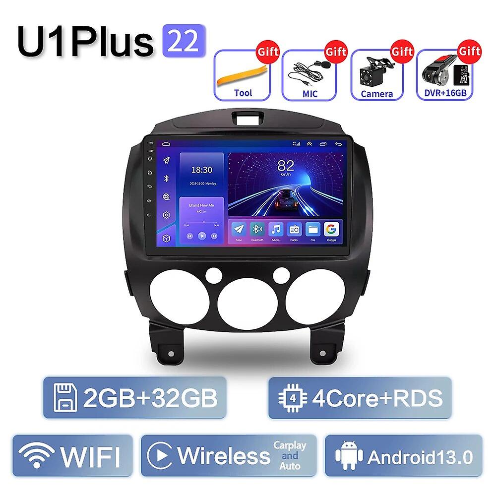 Für Mazda2 2007-2014 Multimedia Autoradio GPS Autoradio 4g Wifi DSP Wireless Carplay Android Auto