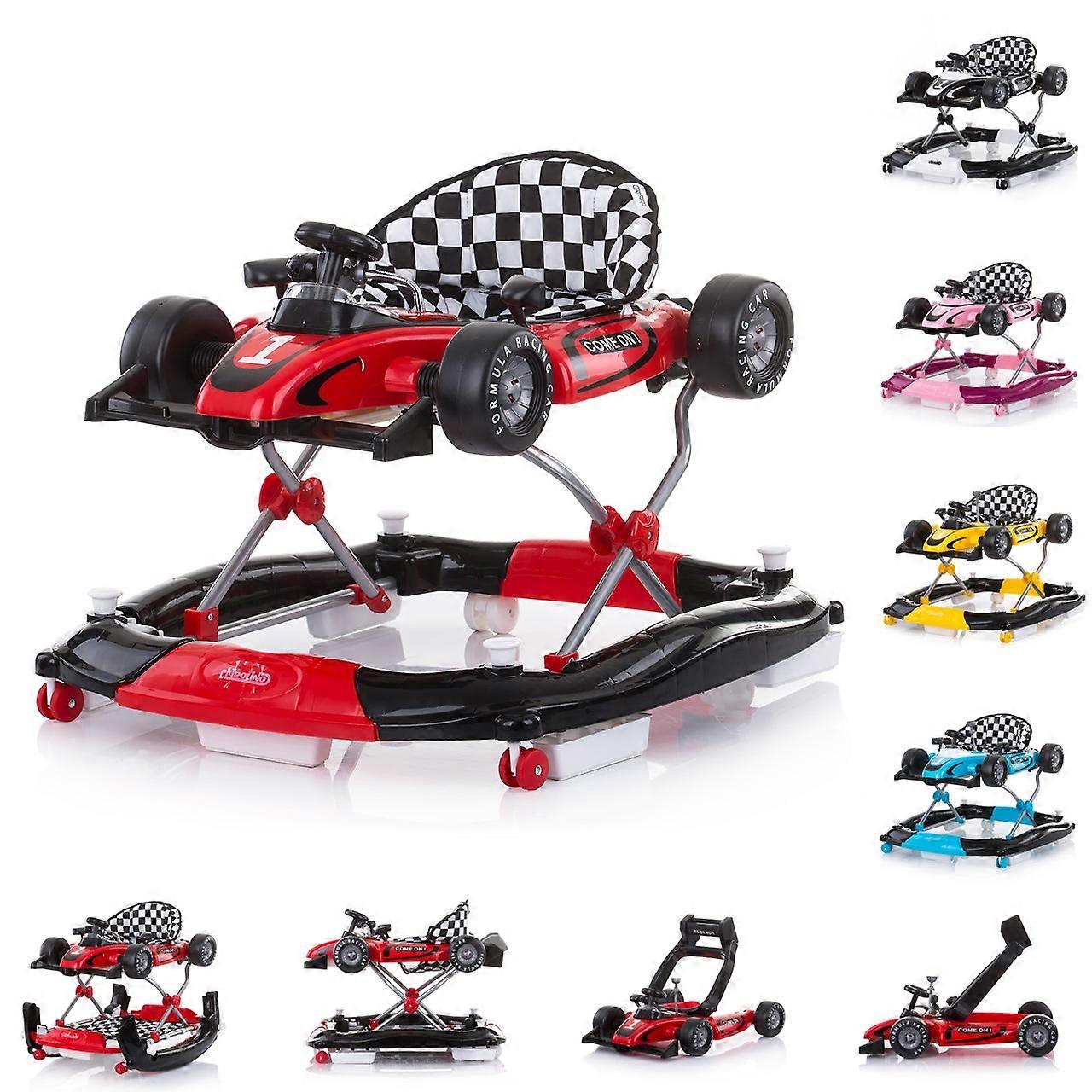 Carrello corridore Chipolino 4 in 1 pilota, regolabile, altalena, centro attività Rosso