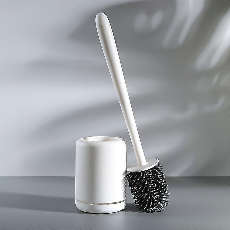 1 Set, Toilet Brush With Holder Set, Long Handle Toilet Cleaning Brush With Holder, Flexible Toilet Bowl Cleaning Brush, No Dead Corner, Bathroom Clea