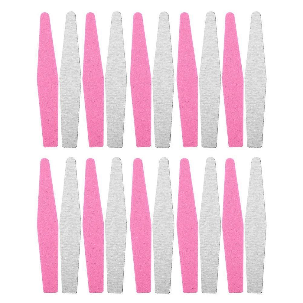 20 pcs manicure unhas arquivos dupla face unha arquivos unhas portáteis lixamento unha arquivos