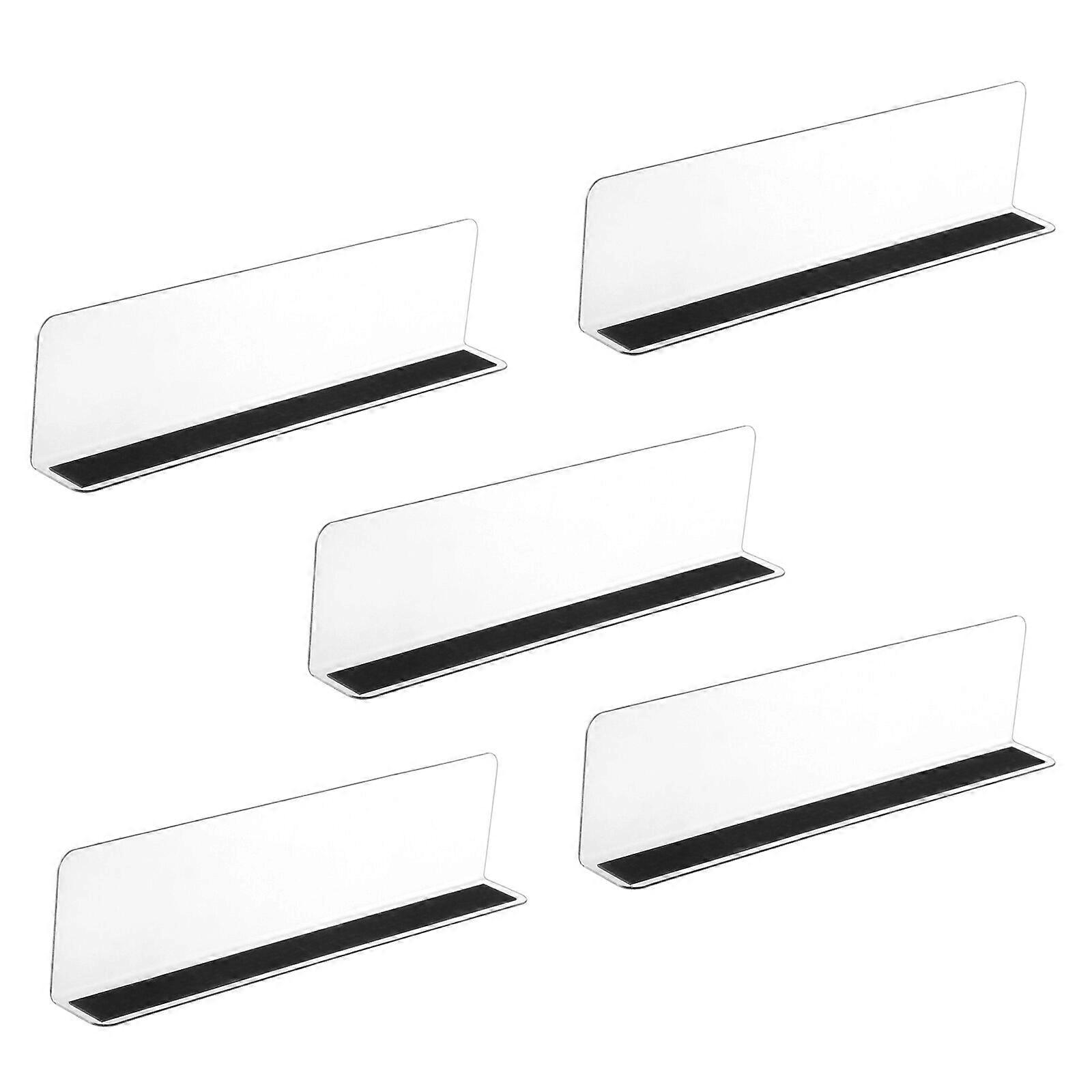 5Pcs Plastic Shelf Divider Supermarket Commodity Divider Magnetic Baffle