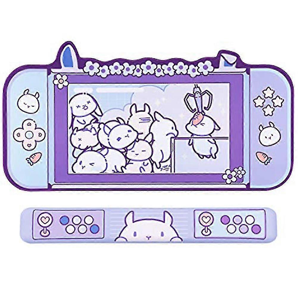 Rabbit Mouse Pad And Wrist Rest Set Rubber Base For Writing Office