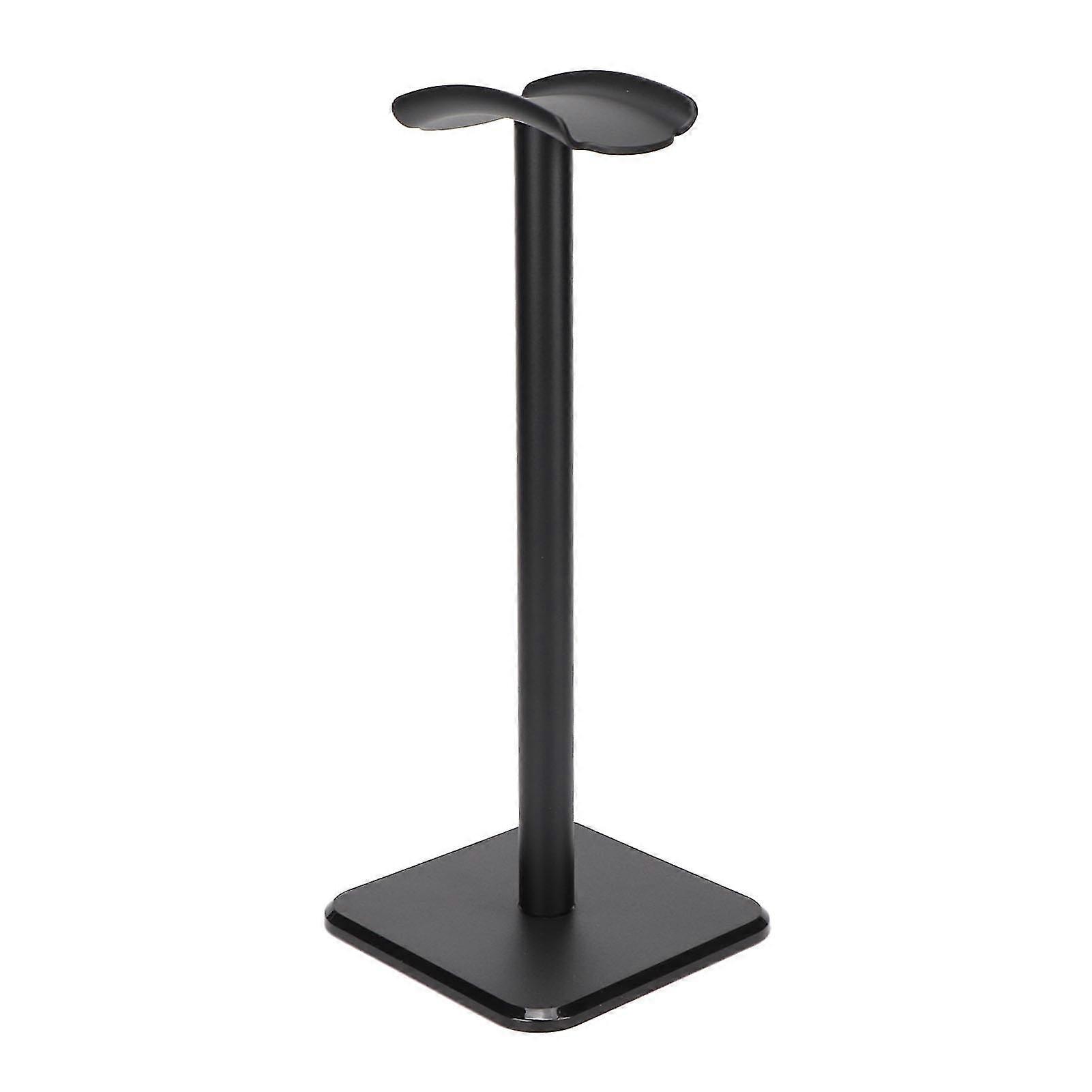 Headphone Stand Rounded Corner Anti Slip Base TPU Tray Sturdy Metal Bar Headset Holder compatible with Home Gaming Office Black-YM_Sep