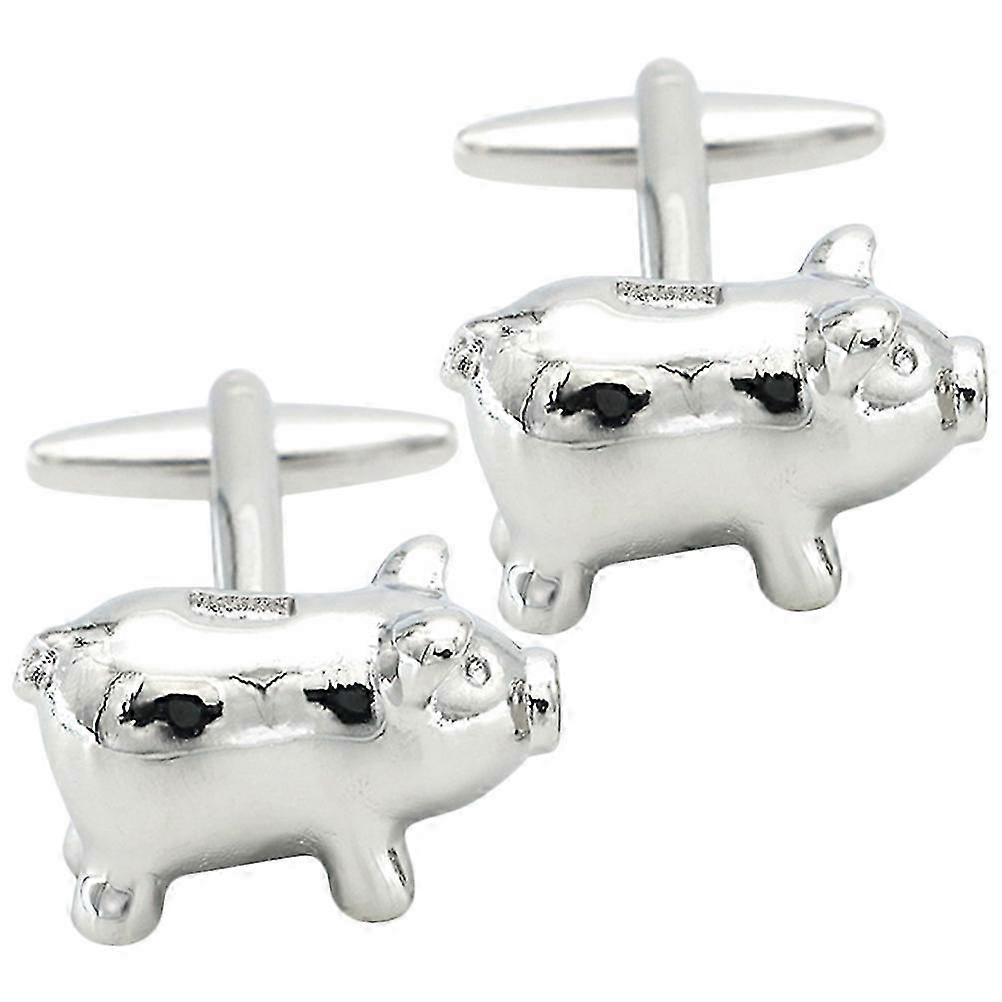 1 Par Pig Cuff Links Creative Cufflinks Suits Camisa Cufflinks Men Acessórios de Vestuário