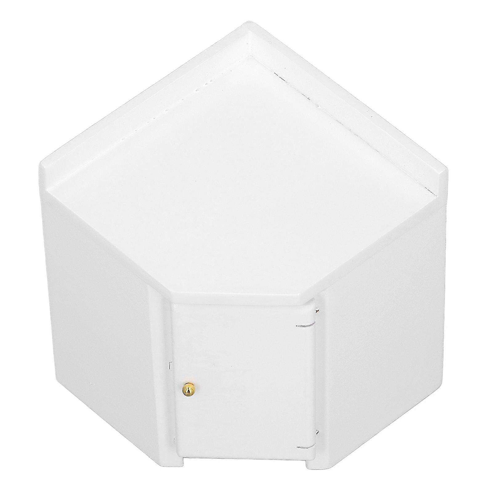 1:12 ארון פינתי בית בובות דקורטיבי חזק אומנות מעודנת מדומה מיני ארון מטבח