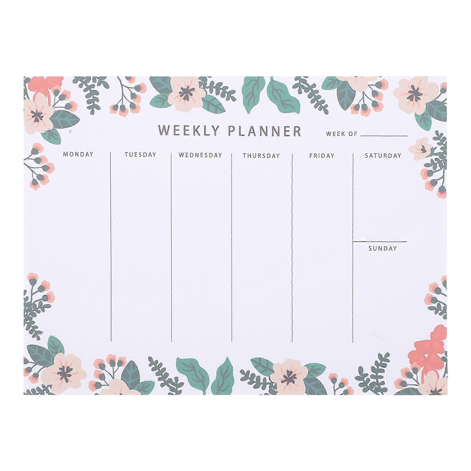 Weekly Planner Notepad Tear-off Weekly Planning Notepad for Daily Schedule