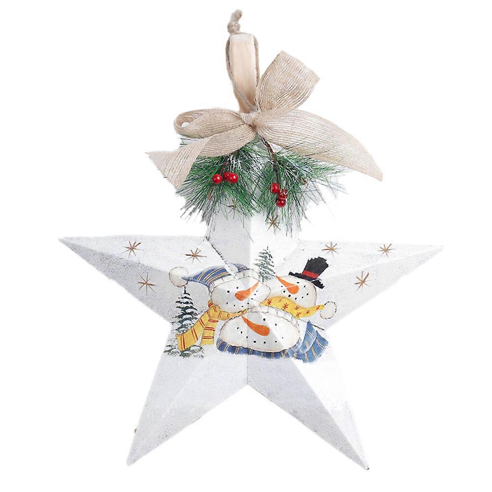 Christmas tree decoration metal pentagram