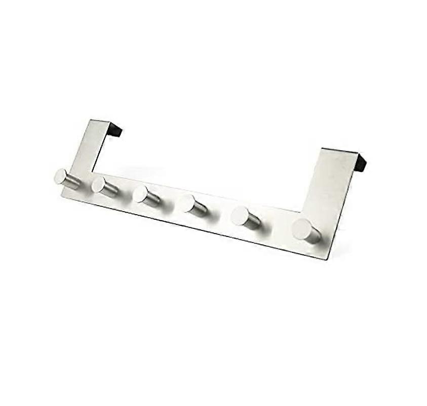 Chrome Over The Door Hook Hanger  6 Hook Models, with Protective Foam Backing