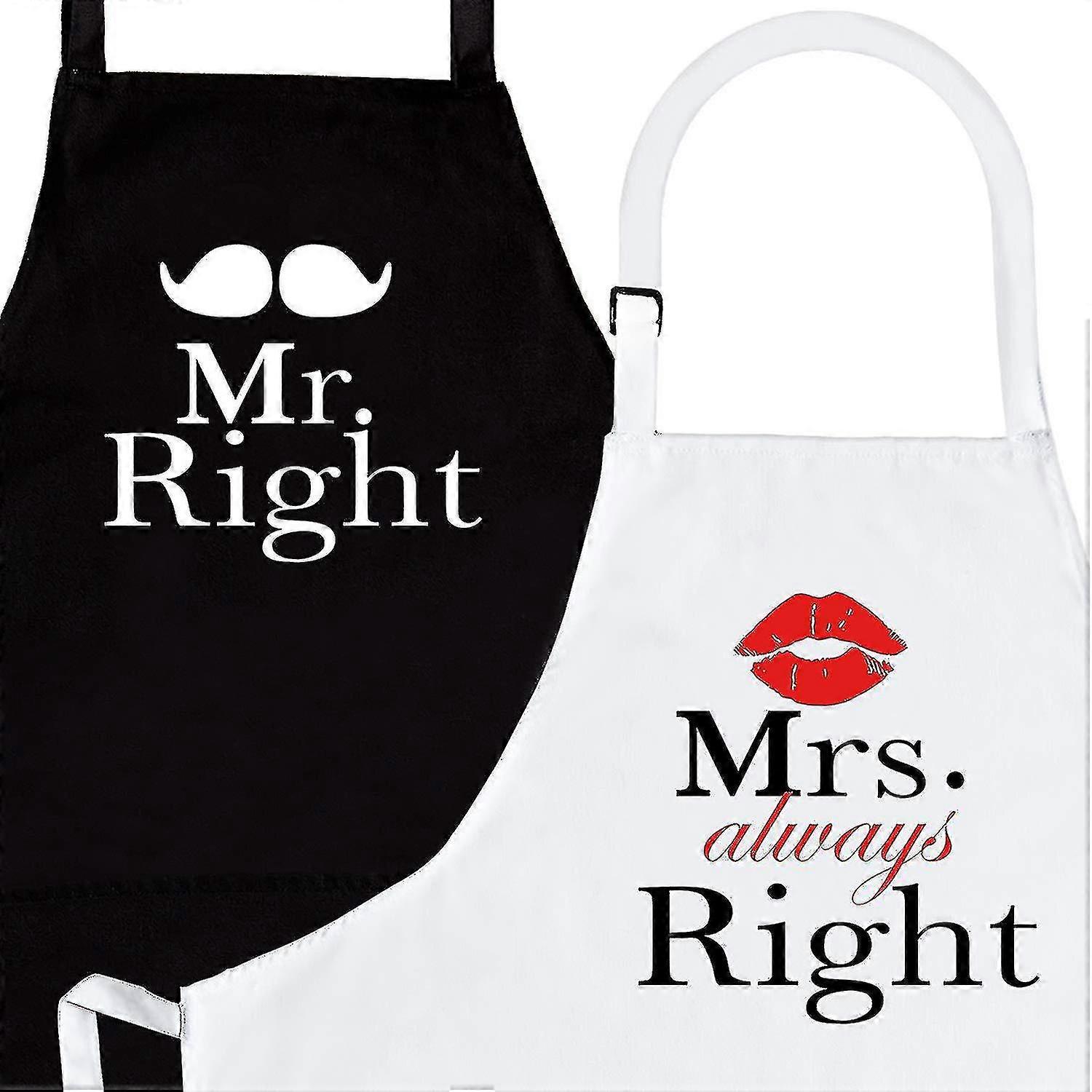 2024 2 Piece Kitchen Apron Set For Couples, Engagement Wedding Anniversary Gift