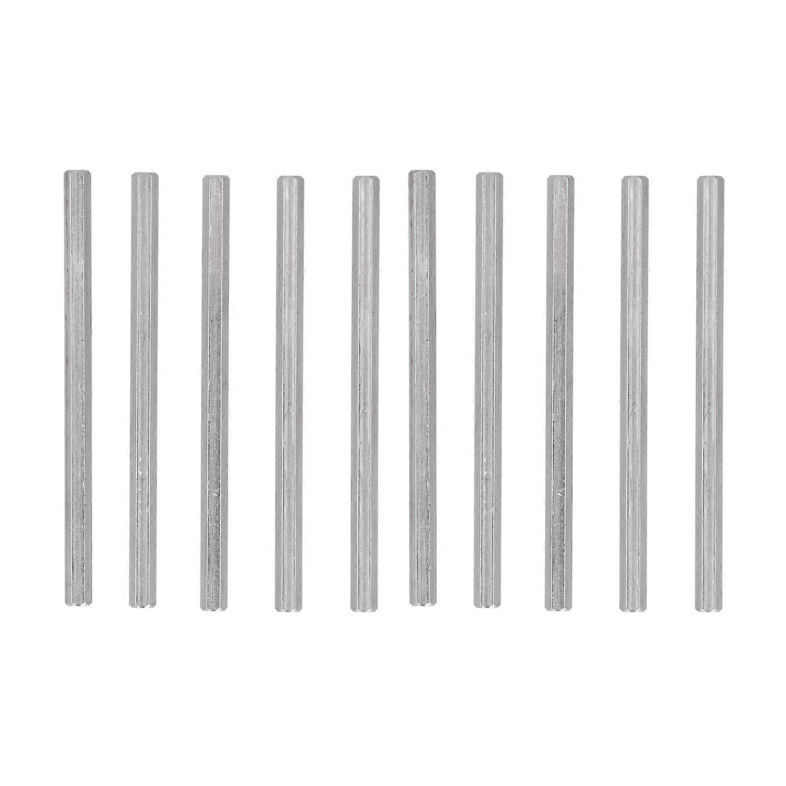 Lot de 10 écrous à tige longue, accouplement hexagonal, barre droite, fixations en acier inoxydable pour Gobilda, diamètre 5 mm, 4102-0005-0075
