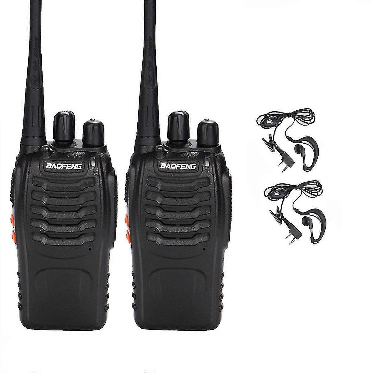 2Pcs/set walkie talkie portable radio station bf888s comunicador transmitter transceiver walkie talkie