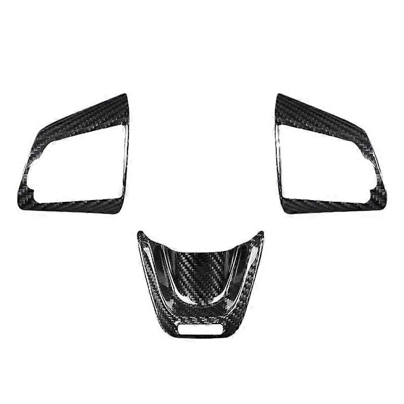 Carbon Fiber Steering Wheel Panel Sticker For Kia Stinger - Control Button Frame Cap