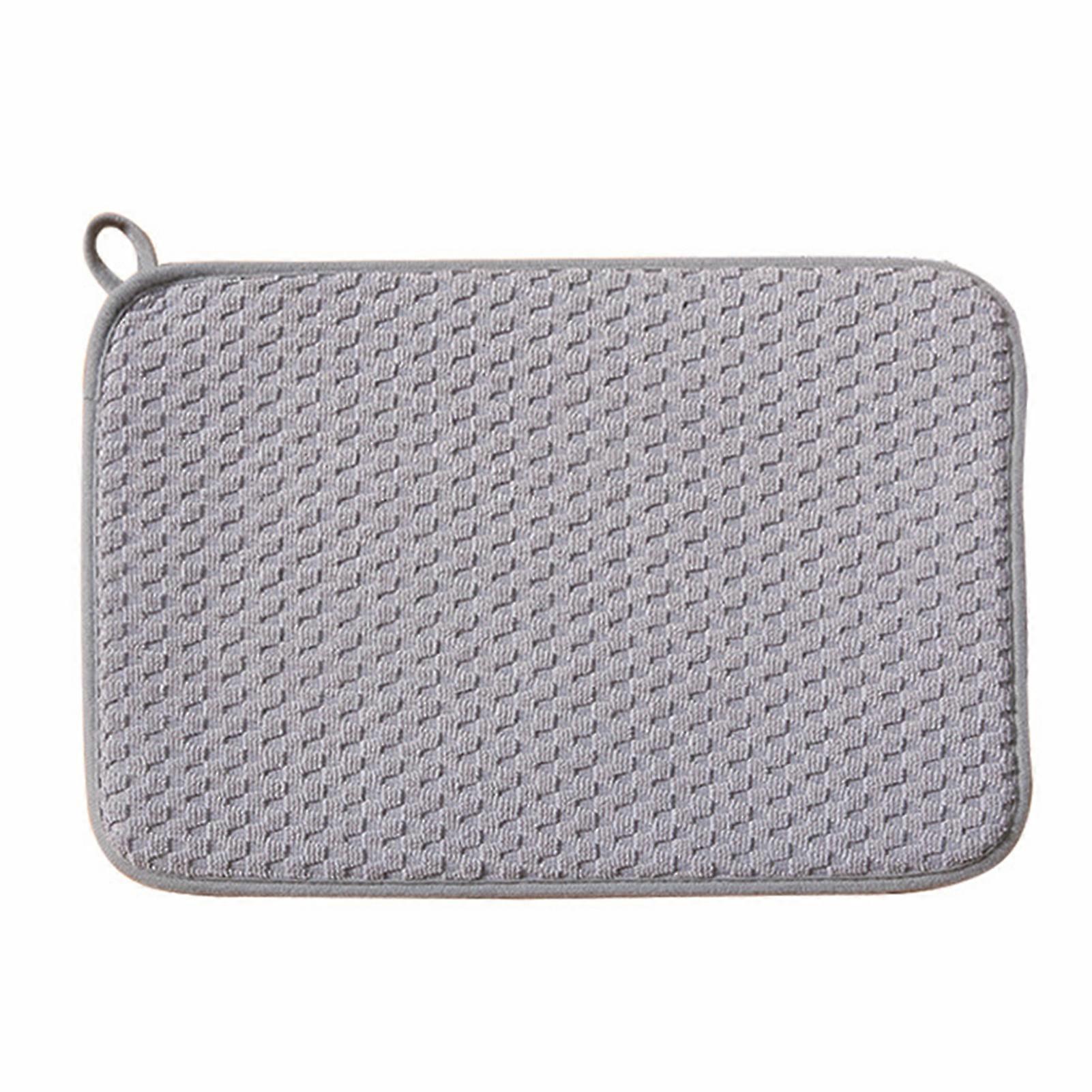 Microfiber Dish Drying Mat Super Absorbent Quick Dry Kitchen Countertop Pad