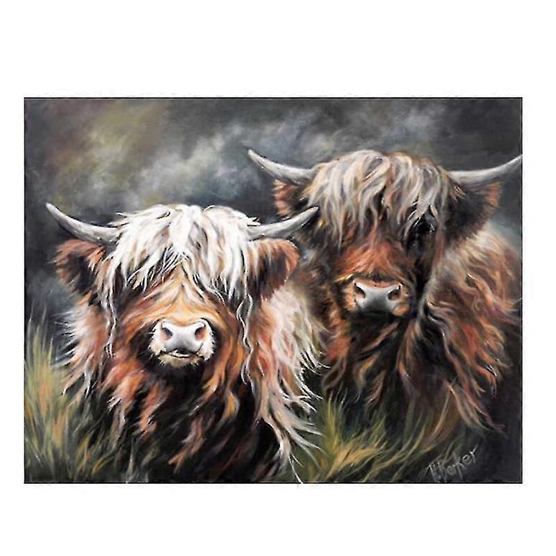 Diamond Painting Full Round Drill Two Cow 5d Daimond Painting Embroidery Cross Stitch Crystal Mosaic Picture
