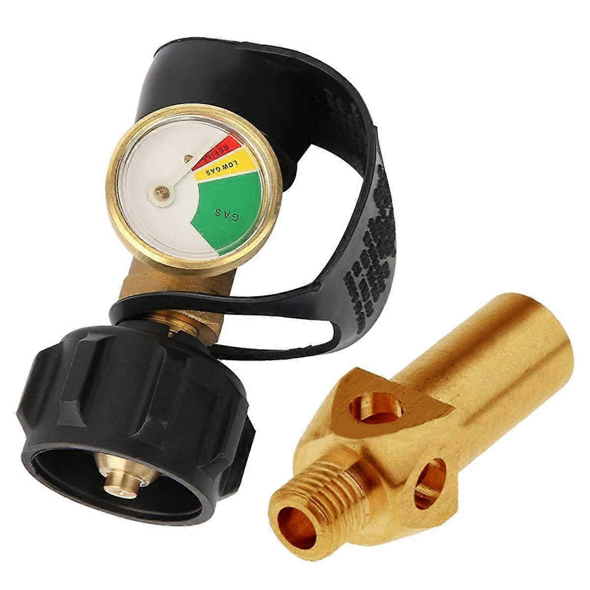 Propane Tank Gauge Level Indicator, Leak Detector, Gas Pressure Meter for RV ,with Type 1 Connectio