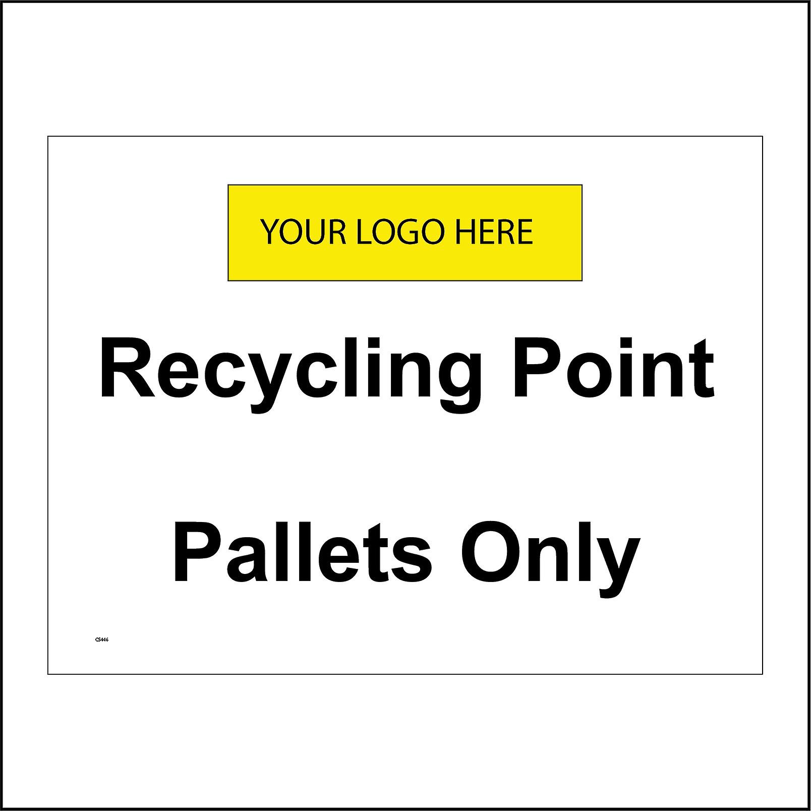 CS446 Recycling Point Pallets Only Waste Skip Logo Company Recycle