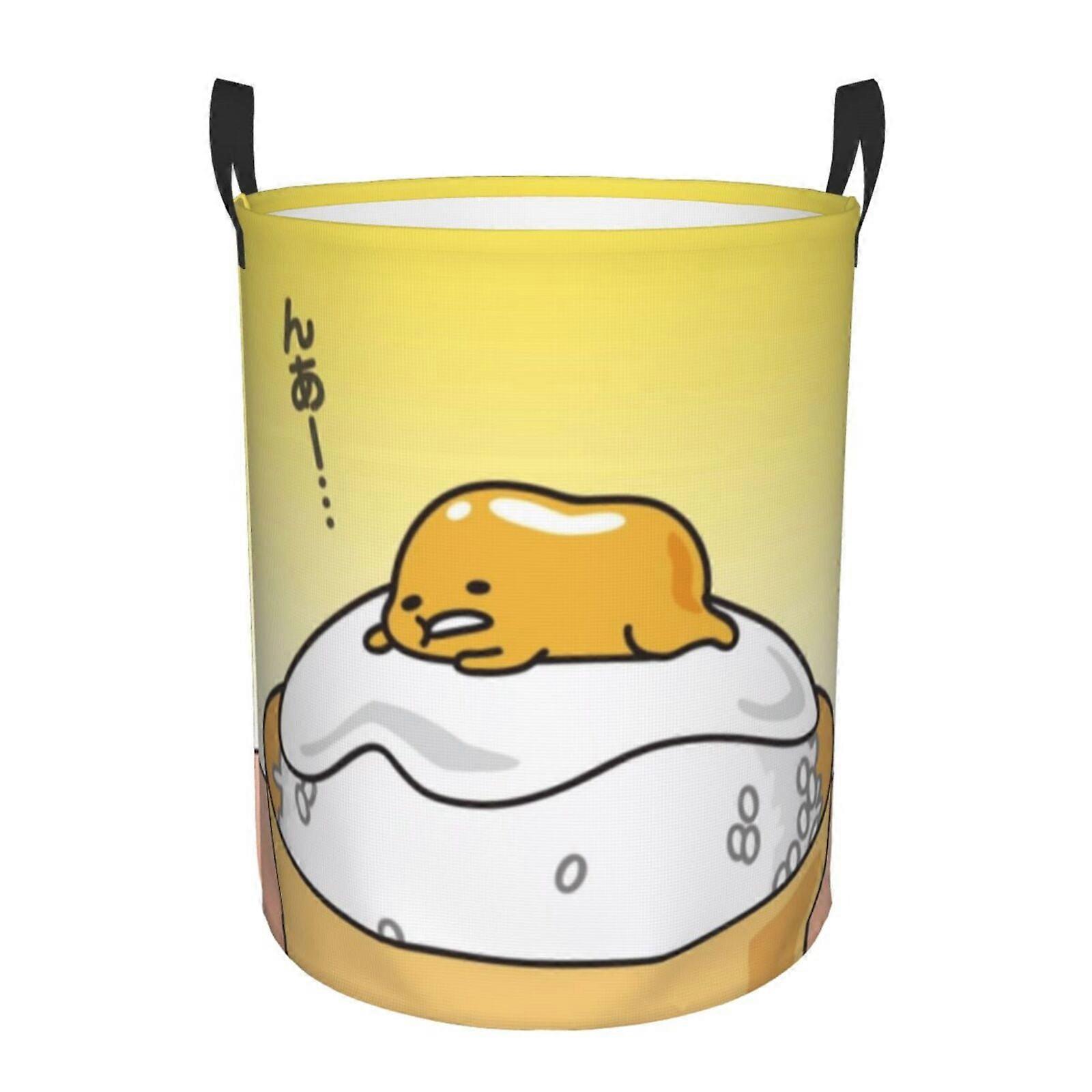 Gudetama 3d Graphic Flame Laundry Basket Fire Flame Clothes Hamper Storage With Handle-SYS28666