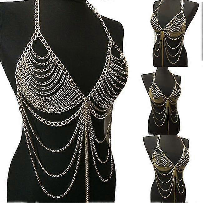 女性のためのボディチェーンジュエリー、フルボディチェーンベリーチェーンジュエリーセット