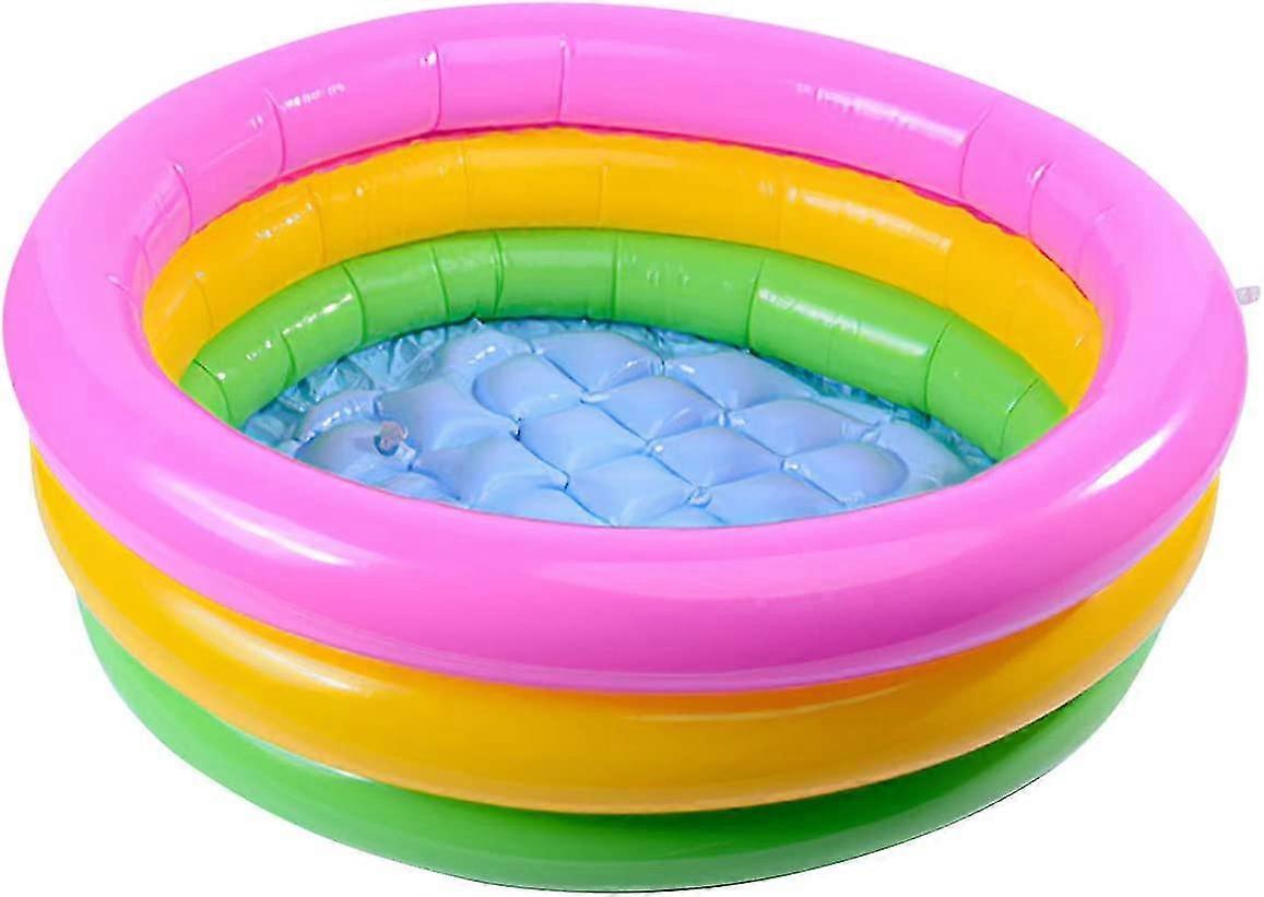 Baby Paddling Pool Inflatable Pool For Toddlers 3 Ring Pool Inflatable Bottom