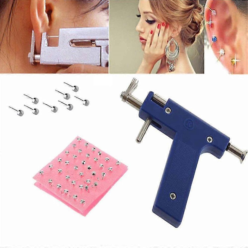 Ear Navel Body Piercing Guns Tool Kit With 72pcs Studs Set Jewelry Tools YJK