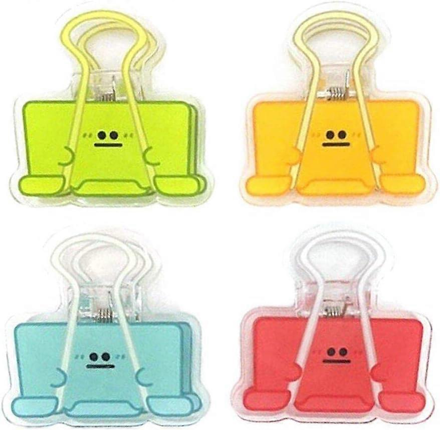 4 Pcs Mini Paper Clips Cute Binder Clips Multi-Function Document Clips Stationery Long Tail Clips Supplies