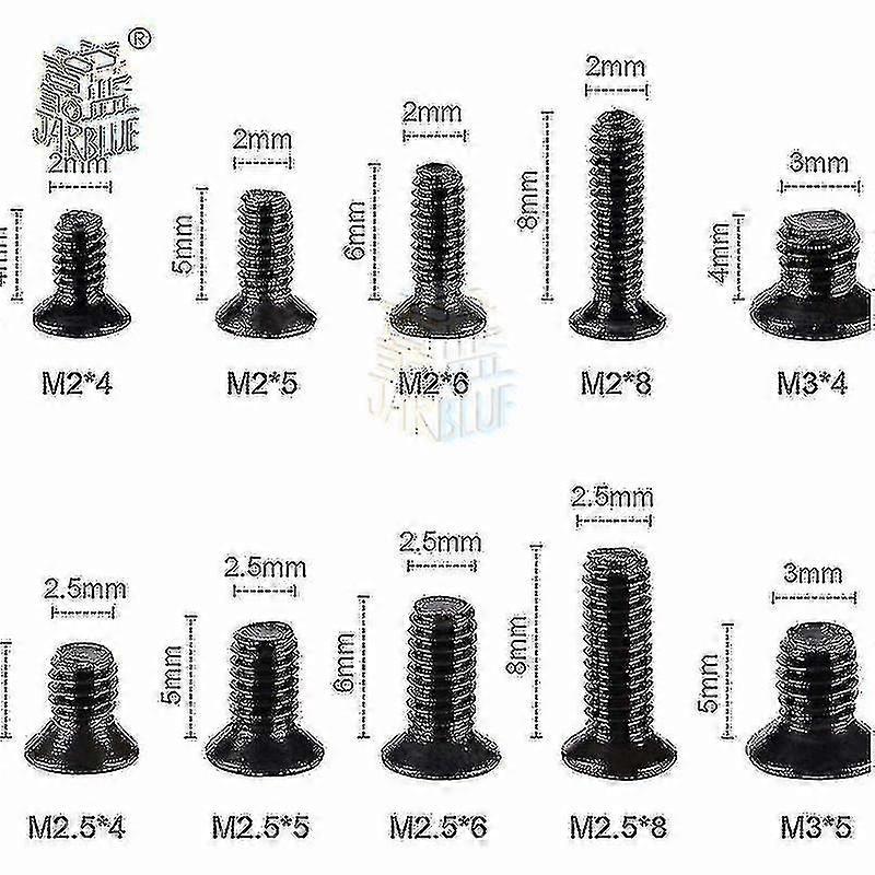 Computer Screw Kit,450 Pieces, M2 M2.5 M3 Km, Flat And Small Phillips Screws