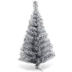 3 ft Silver Tinsel Christmas Tree with Plastic Stand