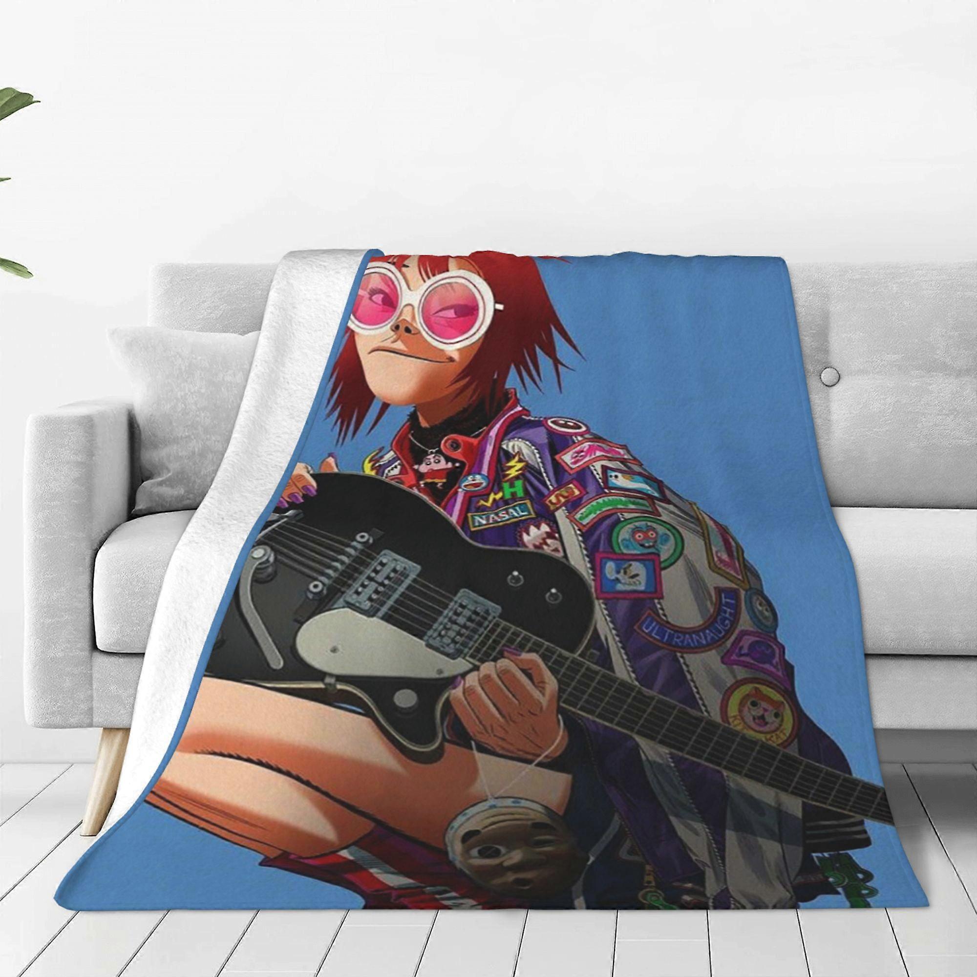 Noodle Gorillaz Tæppe Kaste Letvægts Blød Aircondition Flannel Tæpper Til Seng Sofa Sofa Fest DekorationerEUB698