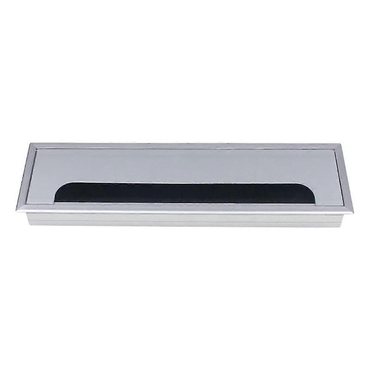 Aluminum Alloy Computer Desk Wire Hole Threading Hole Dustproof Home Improvement Hardware Fittings Threading Box
