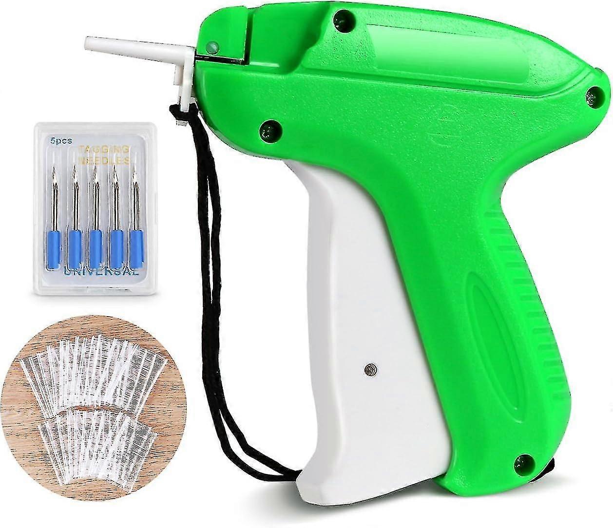 ラベルガン 値札ガン 衣類ブランドラベル パドル糸1200本付き (白、5cm) + 予備針5本 バザール 衣類 靴下 帽子 トレード用