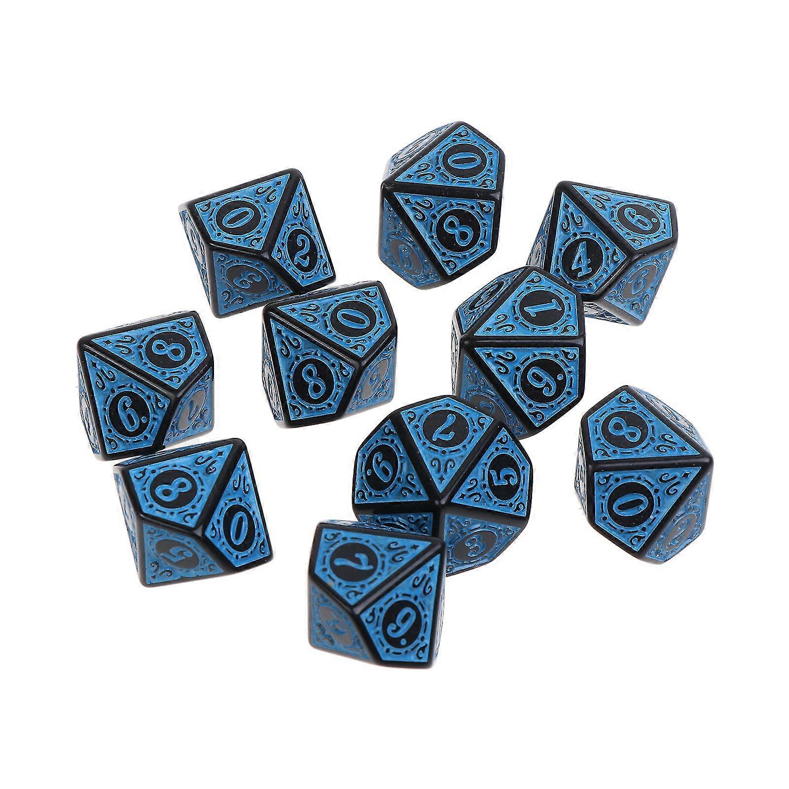 10pcs 10 Sided Dice D10 Polyhedral Dice For Games Rpg Mtg Dice Kit-YNP