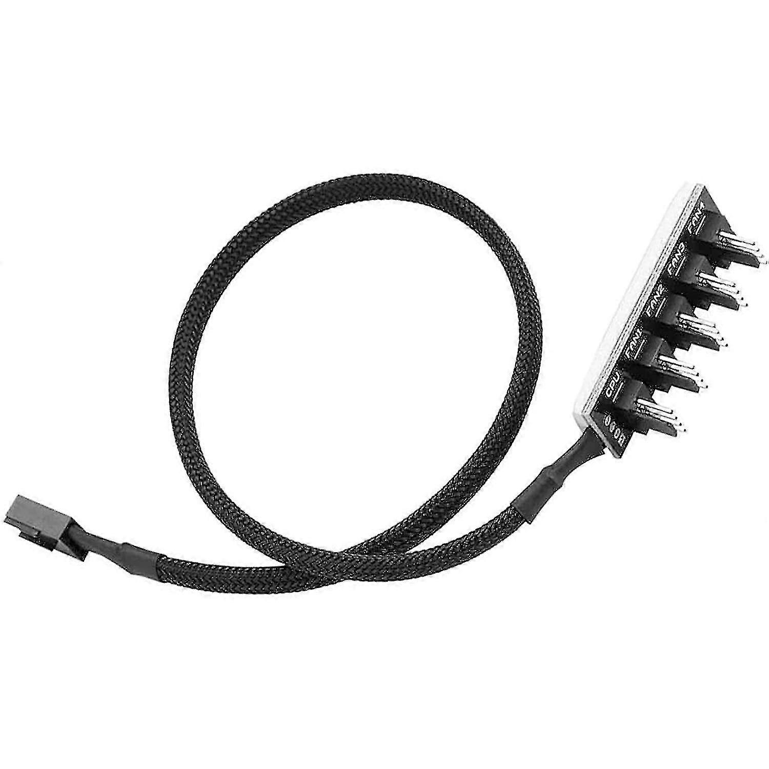 4-polige Pwm-Lüfternabe, 5-Port-Lüfternabe, 4-poliges Pwm-Lüfter-Splitterkabel, geeignet für Computer-PC-Lüfterkabel
