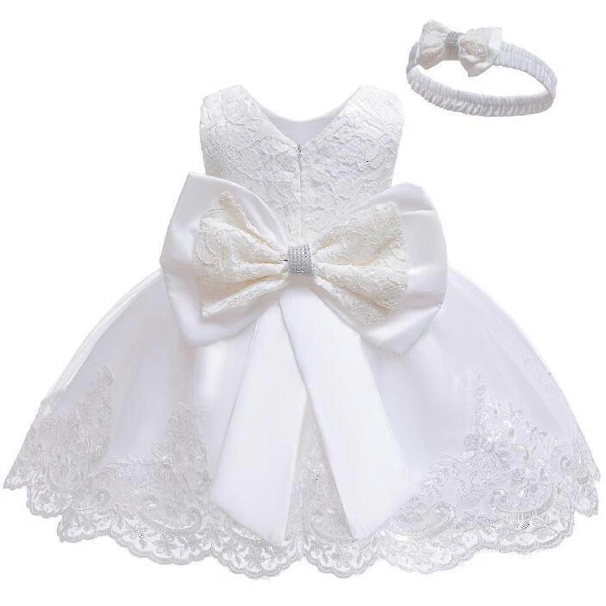 Deti Dievčatko Párty Bowknot Tutu Šaty Sprievod Svadba Princezná Krstiny-yvan