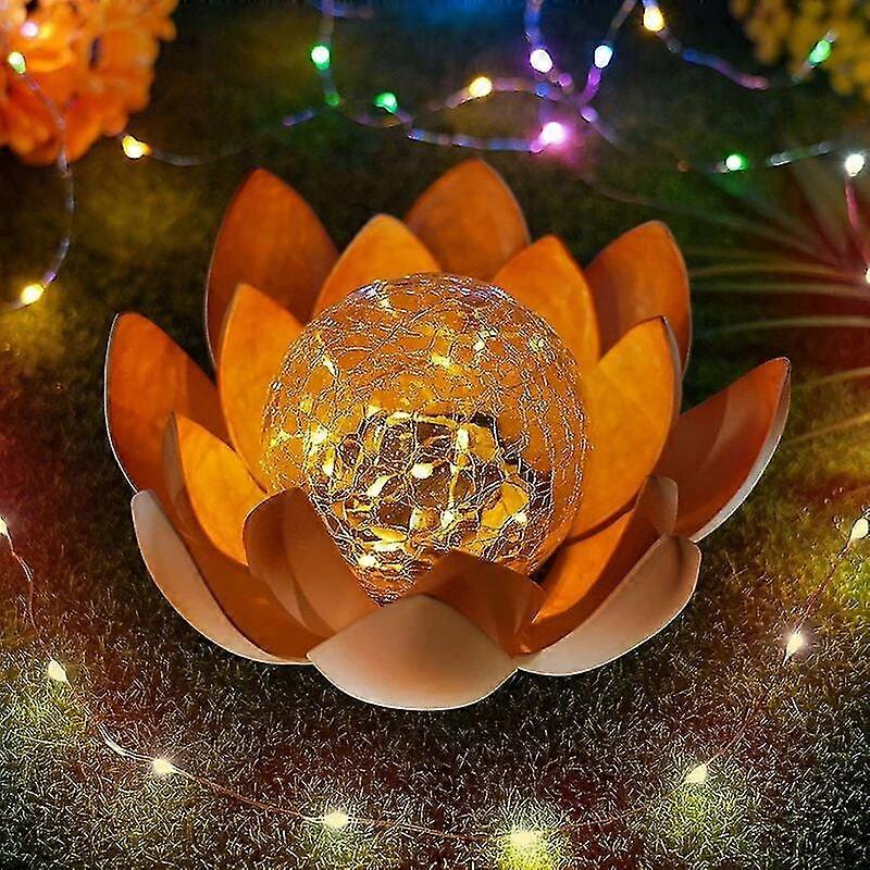 Lotus Σχήμα Ηλιακό Φως Κήπου - Εξωτερική - Όμορφη επίδραση φωτός από σπασμένο γυαλί (1 κομμάτι)