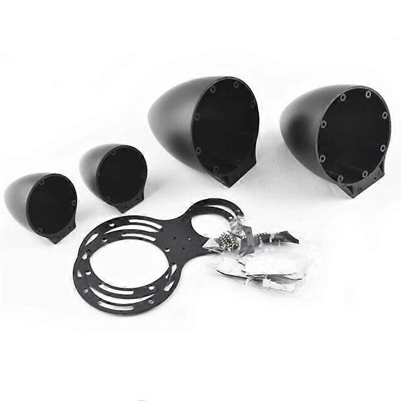 Universal Car 3.5 inch Speaker Modified Three-Way Tweeter Bracket Base Shell Box Kit Nylon Plastic Black
