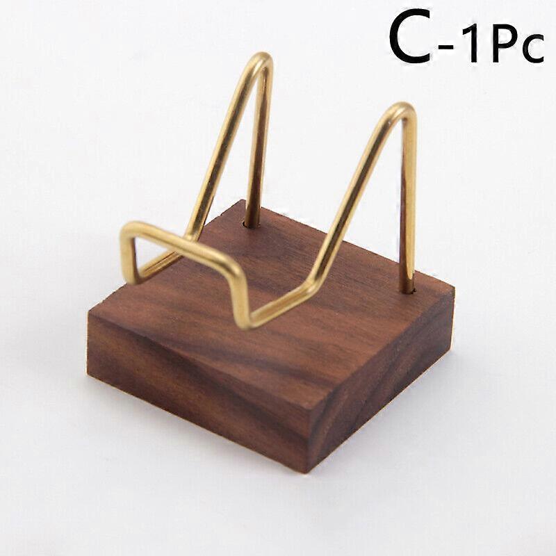 Wood Tray Metal Display Stand Easel Rack for Minerals Crystal Holder Ornaments